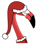 winter flamingo - santa